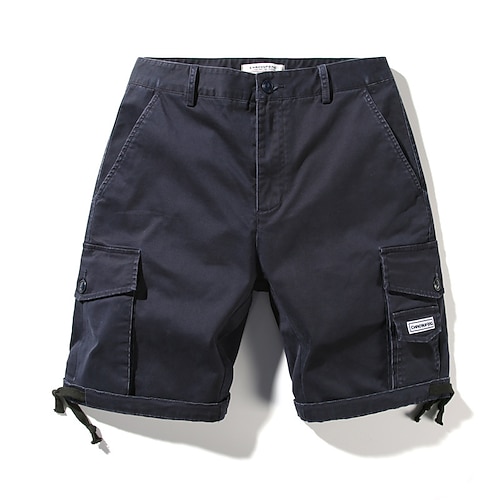 

Men's Stylish Casual / Sporty Tactical Cargo Zipper Pocket Short Pants Sports Outdoor Daily Micro-elastic Solid Color Cotton Blend Comfort Breathable Mid Waist Deep Blue Light Grey Dark Gray 32 33 34