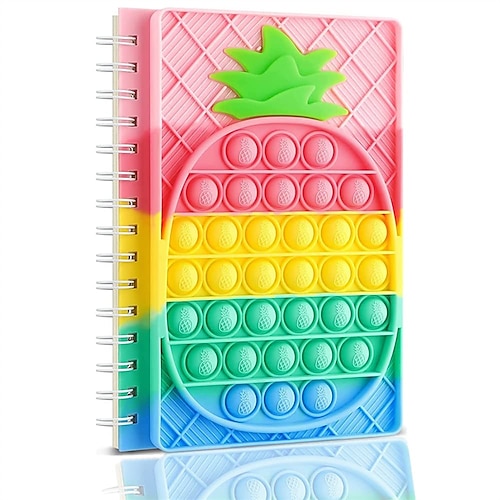

Lined Notebook Notebook Ruled A5 5.8×8.3 Inch Kawaii Cartoon Aesthetic Silicone SoftCover Portable 50 Pages Notebook for School Student Kids