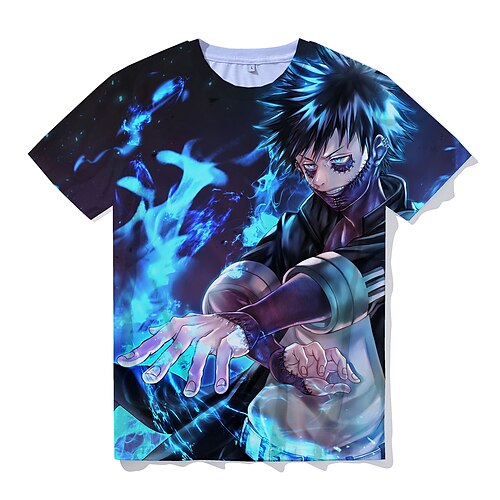 

Inspired by My Hero Academia Boko No Hero Dabi T-shirt Cartoon 100% Polyester Anime Harajuku Graphic Kawaii T-shirt For Men's / Women's / Couple's