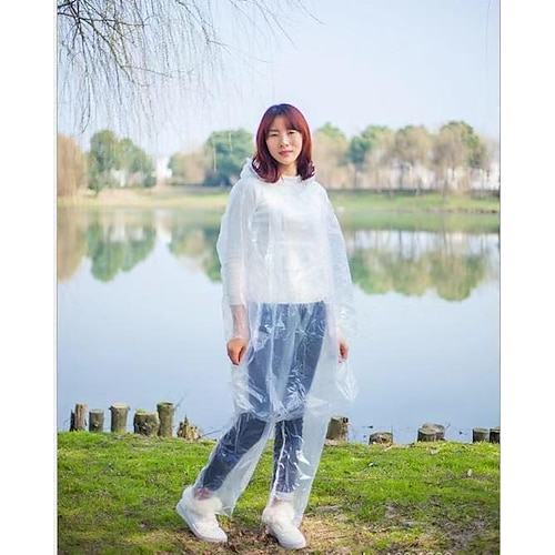 

One-piece Suit Split Disposable Thickening Raincoat Rain Pants Adult Drifting Outdoor Dustproof Waterproof Rain Poncho