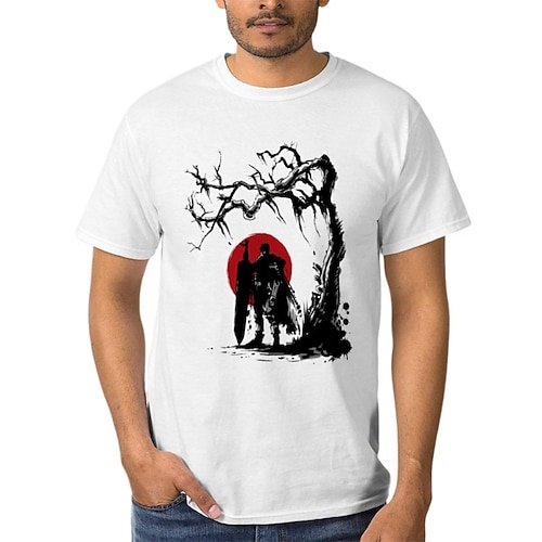 

Inspired by Berserk Guts Swordsman T-shirt Cartoon Manga Anime Harajuku Graphic Kawaii T-shirt For Men's Women's Unisex Adults' Hot Stamping 100% Polyester