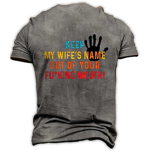 

Men's Unisex T shirt 3D Print Graphic Prints Letter Crew Neck Street Daily Print Short Sleeve Tops Casual Designer Big and Tall Papa T Shirts Gray Khaki / Summer