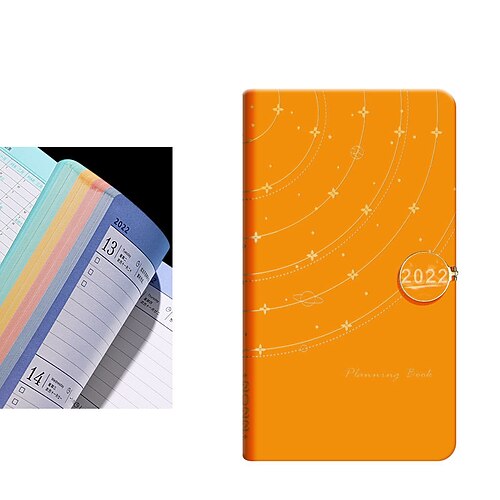 

2022 Pocket Daily Weekly Monthly Planner A6 4.1×5.8 Inch Classic PU Hardcover Portable Mini Small Planner 272 Pages for School Office Student