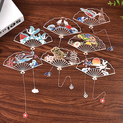 

Metal Bookmark Geometrical Animal Creative Delicate Page Markers Metal Aesthetic Pendant Bookmark for Student Women Gifts /