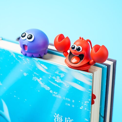

Plastic Bookmark Animal 3D Stereo Pagination Mark Plastic Aesthetic Cute Funny Bookmark for Student /