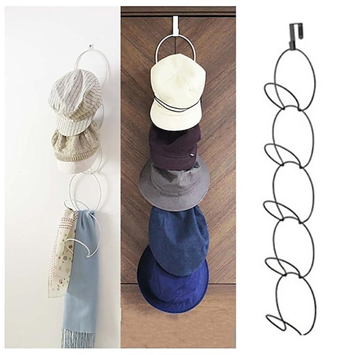 

Hat Hanging Storage Wall Hanging Dormitory Closet Door Rear Hat-and-Coat Hook Creative Bag Storage Rack Multi-Layer