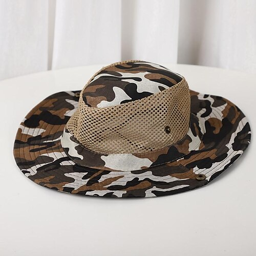 

Sun Hat Hiking Hat Wide Brim Outdoor Sunscreen UV Protection Quick Dry Hat Desert Camouflage CP camouflage ACU camouflage for Hunting Fishing Climbing