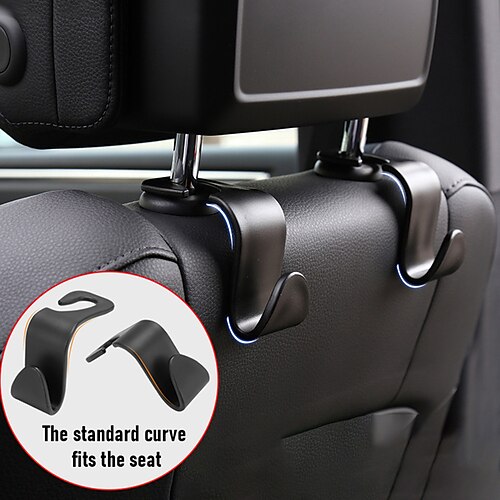 

4PCS Car Seat Headrest Hook for Auto Back Seat Organizer Hanger Storage Holder for Handbag Purse Bags Clothes Coats