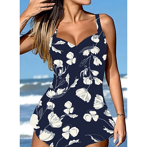 

Per donna Costumi da bagno Tankini 2 pezzi Normale Costume da bagno A vita alta Floreale Nero Imbottito Spacco a V Costumi da bagno Sportivo Festività Sensuale / Con bretelline / nuovo