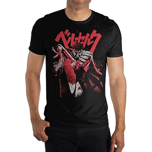 

Inspired by Berserk Guts Swordsman T-shirt Cartoon Manga Anime Harajuku Graphic Kawaii T-shirt For Men's Women's Unisex Adults' 3D Print 100% Polyester