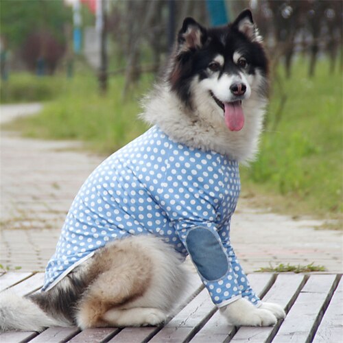 

Dog Shirt / T-Shirt Dot Leisure Simple Style Holiday Casual / Daily Dog Clothes Puppy Clothes Dog Outfits Soft Grey Blue Costume for Girl and Boy Dog Cotton 8XL 9XL