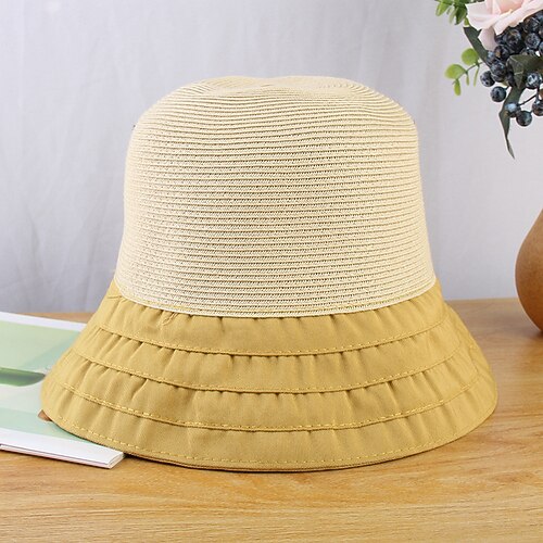 

Vintage Style Elegant Acrylic / Cotton / Straw Kentucky Derby Hat / Hats with Ruching / Pure Color 1 PC Casual / Holiday Headpiece