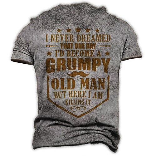 

Men's Unisex T shirt 3D Print Graphic Prints Letter Crew Neck Street Daily Print Short Sleeve Tops Casual Vintage Designer Big and Tall Green Blue Gray / Summer