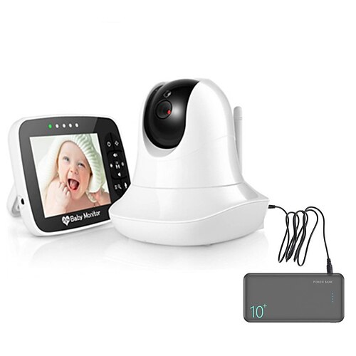 

3.5 inch Large Screen Baby Monitor Infrared Night Vision Wireless Video Color Monitor with Lullaby Remote Pan-Tilt-Zoom Camera