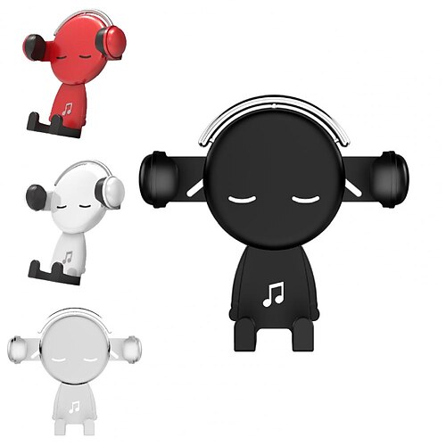 

StarFire Fine Car Phone Holder Automobile Gravity Telescopic Anti-Scratch Mr Cartoon Music Phone Holder Bracket Lazy Telescopic Mount Holder 3 Colors Optional