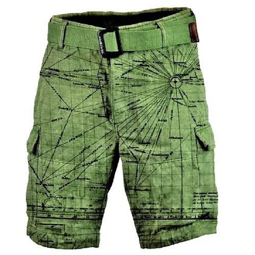 

Men's Fashion Streetwear Tactical Cargo Cargo Shorts Work Shorts 3D Print Multi Pocket Knee Length Pants Casual Daily Abstract Cotton Blend Comfort Breathable Mid Waist Green S M L XL XXL
