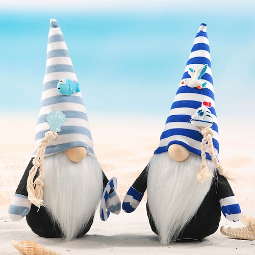 

Summer Ocean Stripe Rudolph Doll Faceless Baby Children's Doll Decoration