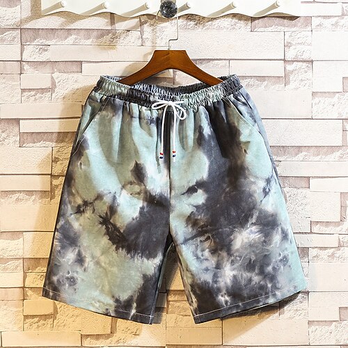 

Men's Classic Style Fashion Shorts Beach Shorts 3D Print Elastic Drawstring Design Short Pants Sports Outdoor Casual Graphic Prints Graffiti Comfort Breathable Mid Waist Blue White Black Red M L XL
