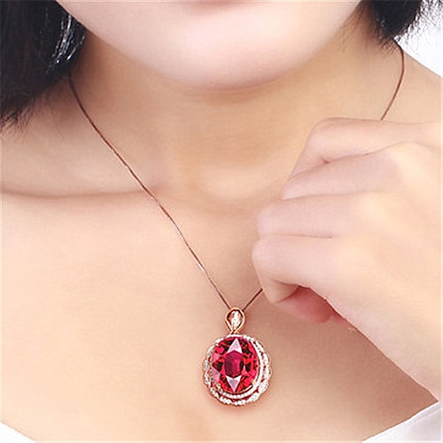 

Choker Necklace Rhinestone Copper Rhinestones Women's Simple Luxury Fashion Geometrical Geometric Necklace For Wedding Street Daily / Pendant Necklace / Chain Necklace / Long Necklace