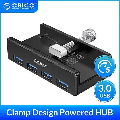 

ORICO USB 3.0 Type A HUB Adapter Aluminum 4 Ports USB Multi Splitter 5GBPS data transmission suitable for laptop