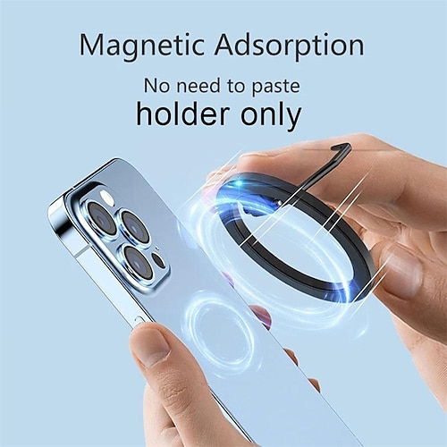 

Magnetic Metal Phone Grip Ring Stand For 13 12 12pro Aluminum Alloy Ring Buckle Mobile Phone Bracket