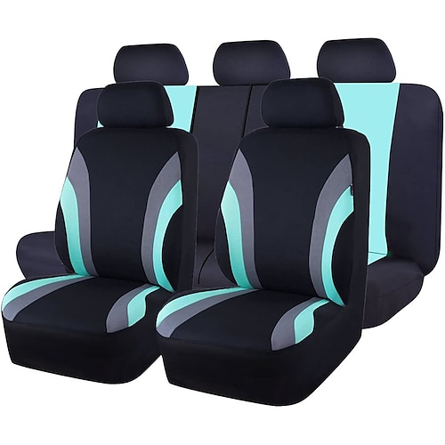 

StarFire 9pcs Line Rider Universal Car Seat Cover 100% Breathable with 5mm Composite Sponge Inside 7 Colors Optional