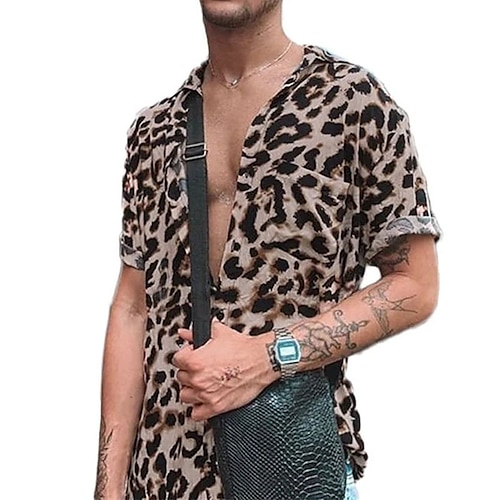 

Per uomo Camicia Camicia hawaiana Camicia con bottoni Camicia estiva Rosa Blu Verde Cachi Grigio Manica corta Leopardo Collo ripiegabile Strada Informale Bottone giù Abbigliamento Sportivo Di