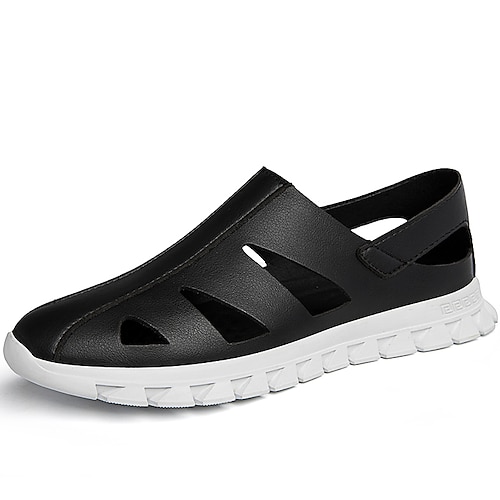 

Men's Loafers Slip-Ons Casual Classic Daily Faux Leather Black Gray Summer