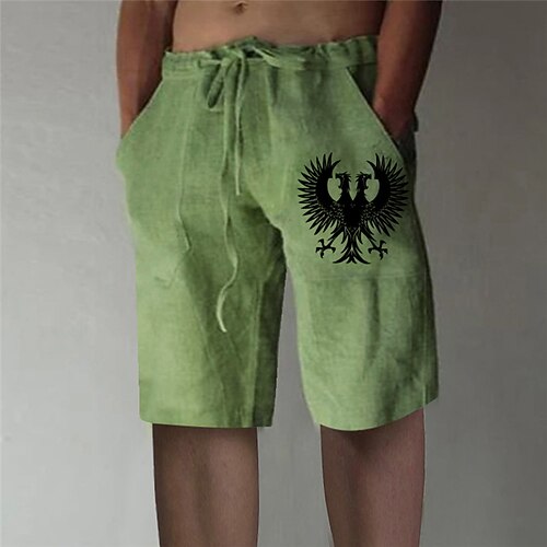 

Men's Stylish Designer Straight Shorts Elastic Waist Print Short Pants Sports Outdoor Daily Graphic Prints Animal Cotton Blend Comfort Breathable Mid Waist Green White Gray Khaki M L XL XXL 3XL