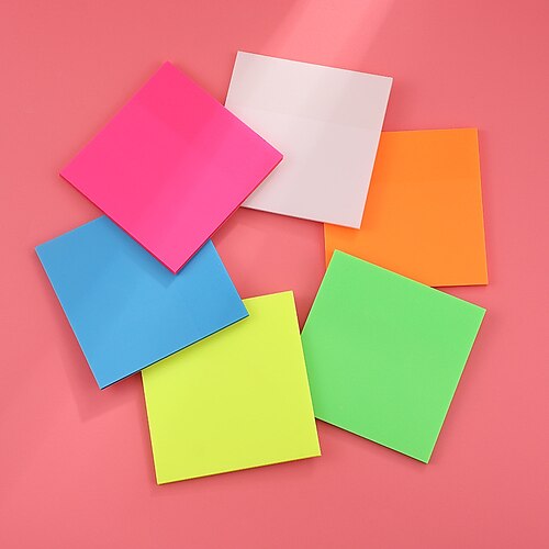 

10 pcs Transparent Sticky Notes 33 inch Transparent Colorful PET Waterproof Translucent Self-adhesive Post It Notes for School Office Student