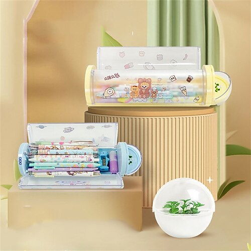 

PencilCasePenPouchMarkerBag Waterproof Cute Creative Plastics for School Student Kids