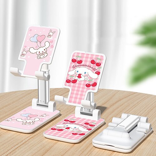 

Cell Phone Holder Stand Mount Lightweight Angle Height Adjustable Fully Foldable Phone Stand for Desk Selfies / Vlogging / Live Streaming Compatible with Tablet All Mobile Phone Phone Accessory