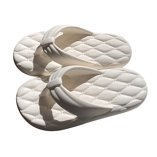 

Women's Flip-Flops Flat Sandals Flat Heel Round Toe Open Toe Elegant Casual Daily PVC Loafer Spring Summer Solid Colored Light Purple Green White