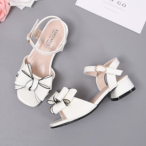 

Girls' Heels Sandals Dress Shoes Flower Girl Shoes Princess Shoes School Shoes Leather PU Portable Breathability Non-slipping Princess Shoes Big Kids(7years ) Little Kids(4-7ys) Gift Daily Walking
