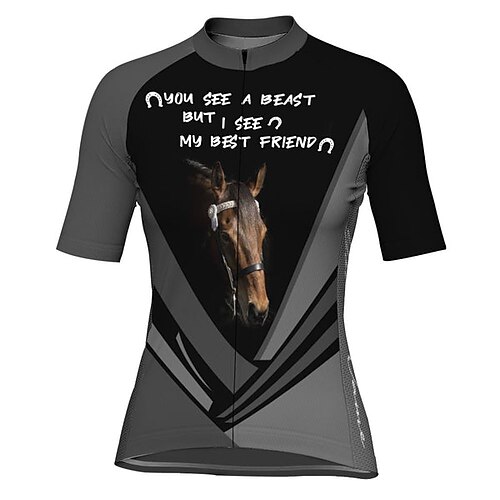 

21Grams Women's Short Sleeve Cycling Jersey Bike Top Mountain Bike MTB Road Bike Cycling Black Spandex Polyester Breathable Quick Dry Moisture Wicking Sports Clothing Apparel / Athleisure