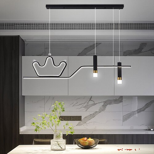 

110 cm cluster design pendel lys led krone design metall malte overflater nordisk stil 220-240v