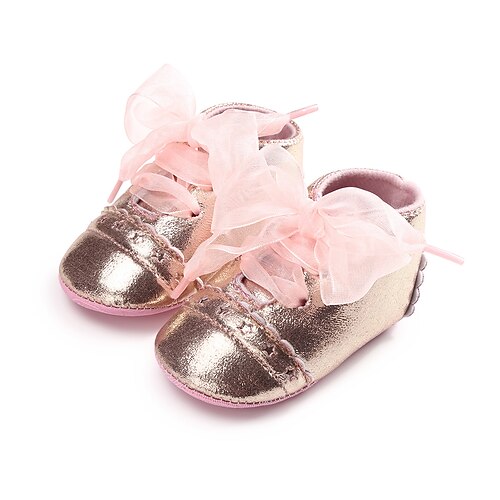 

Girls' Flats Daily PU Breathability Toddler(2-4ys) Daily Indoor Black Pink Silver Fall Winter