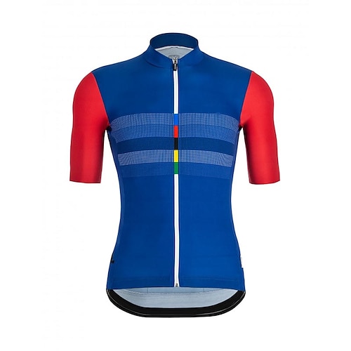 

21Grams Women's Short Sleeve Cycling Jersey Summer Spandex Sky Blue Dark Navy Blue Polka Dot Bike Top Mountain Bike MTB Road Bike Cycling Quick Dry Moisture Wicking Sports Clothing Apparel