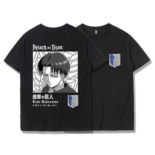 

Inspired by Attack on Titan Eren Jaeger Mikasa Ackerman Levi·Ackerman Cosplay Costume T-shirt 100% Polyester Pattern Harajuku Graphic Kawaii T-shirt For Men's / Women's / Couple's