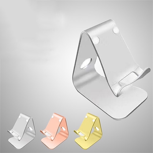 

Phone Stand Portable Slip Resistant Solid Phone Holder for Desk Bedside Selfies / Vlogging / Live Streaming Compatible with Tablet All Mobile Phone Phone Accessory