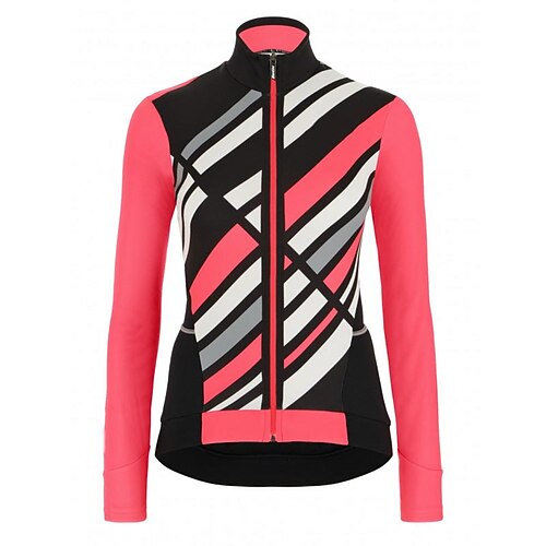 

21Grams Women's Long Sleeve Cycling Jersey Spandex Green Black Red Stripes Bike Top Mountain Bike MTB Road Bike Cycling Quick Dry Moisture Wicking Sports Clothing Apparel / Stretchy / Athleisure