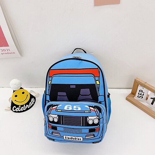 

Animal School Backpack Bookbag for Kids Lightweight With Water Bottle Pocket With Chest Strap Polyester School Bag Satchel 12 inch