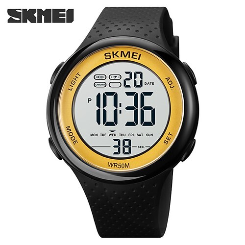 

SKMEI Digital Watch for Men Digital Digital Stylish Stylish Casual Waterproof Calendar Dual Time Zones ABS Silicone Fashion