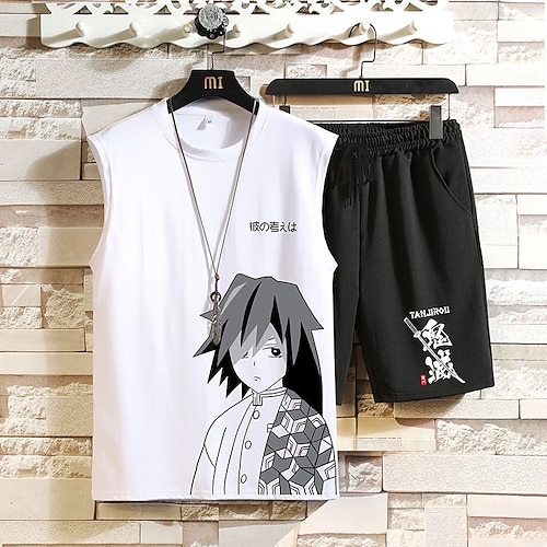 

Inspired by Demon Slayer: Kimetsu no Yaiba Tomioka Giyuu Outfits Cartoon Manga Anime Harajuku Graphic Kawaii Shorts For Men's Women's Unisex Adults' Hot Stamping 100% Polyester