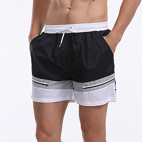 

Men's Swim Trunks Swim Shorts Quick Dry Lightweight Board Shorts Bathing Suit with Pockets Mesh Lining Drawstring Swimming Surfing Beach Water Sports Patchwork Summer