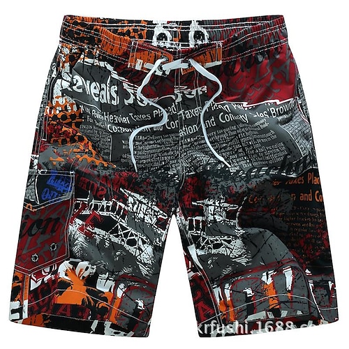 

Men's Swim Trunks Swim Shorts Quick Dry Lightweight Board Shorts Bathing Suit with Pockets Mesh Lining Drawstring Swimming Surfing Water Sports Printed