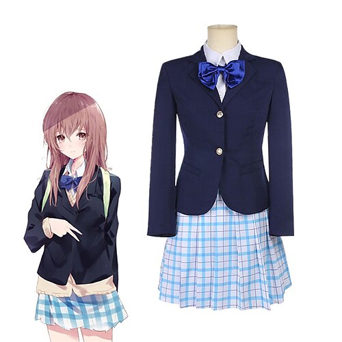 

Inspired by A Silent Voice Shouko Nishimiya Anime Cosplay Costumes Japanese Cosplay Suits Coat Blouse Skirt For Women's / Bow