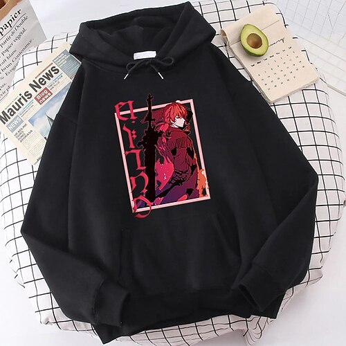 

Inspired by Genshin Impact Diluc Hoodie Anime 100% Polyester Anime Harajuku Graphic Kawaii Hoodie For Men's / Women's / Couple's