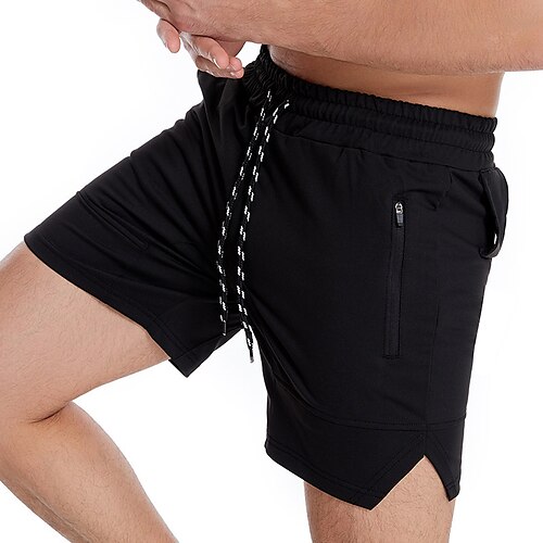 

Men's Stylish Casual / Sporty Straight Chinos Shorts Drawstring Pocket Elastic Waist Short Pants Sports Outdoor Daily Micro-elastic Solid Color Comfort Breathable Mid Waist Black Green White Black