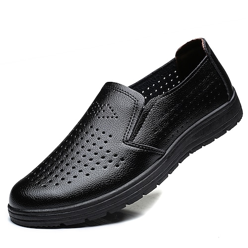 

Men's Loafers Slip-Ons Casual Classic British Daily Outdoor PU Booties / Ankle Boots Black Spring Summer